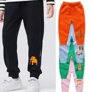 Boys Sport Pants Spring Autumn Casual Trousers for Kids Cartoon Print Children School Joggers Teenager Girls Clothes 1-10years