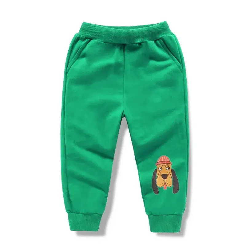 Boys Sport Pants Spring Autumn Casual Trousers for Kids Cartoon Print Children School Joggers Teenager Girls Clothes 1-10years