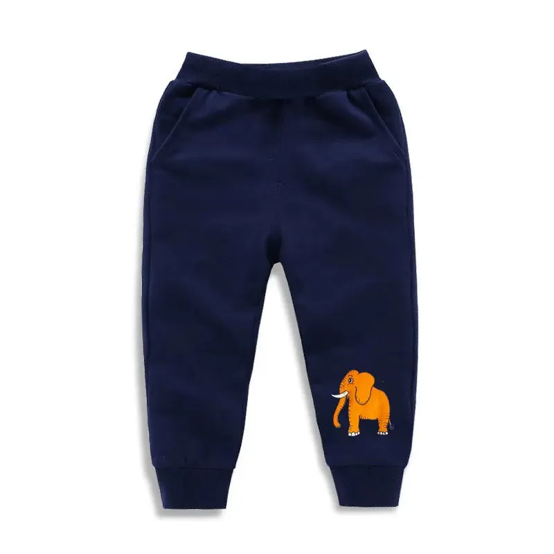 Boys Sport Pants Spring Autumn Casual Trousers for Kids Cartoon Print Children School Joggers Teenager Girls Clothes 1-10years