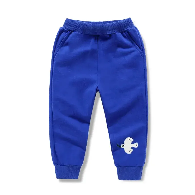 Boys Sport Pants Spring Autumn Casual Trousers for Kids Cartoon Print Children School Joggers Teenager Girls Clothes 1-10years