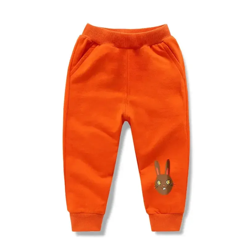 Boys Sport Pants Spring Autumn Casual Trousers for Kids Cartoon Print Children School Joggers Teenager Girls Clothes 1-10years