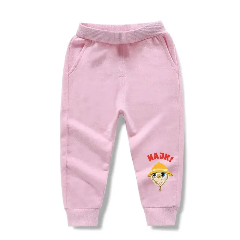 Boys Sport Pants Spring Autumn Casual Trousers for Kids Cartoon Print Children School Joggers Teenager Girls Clothes 1-10years