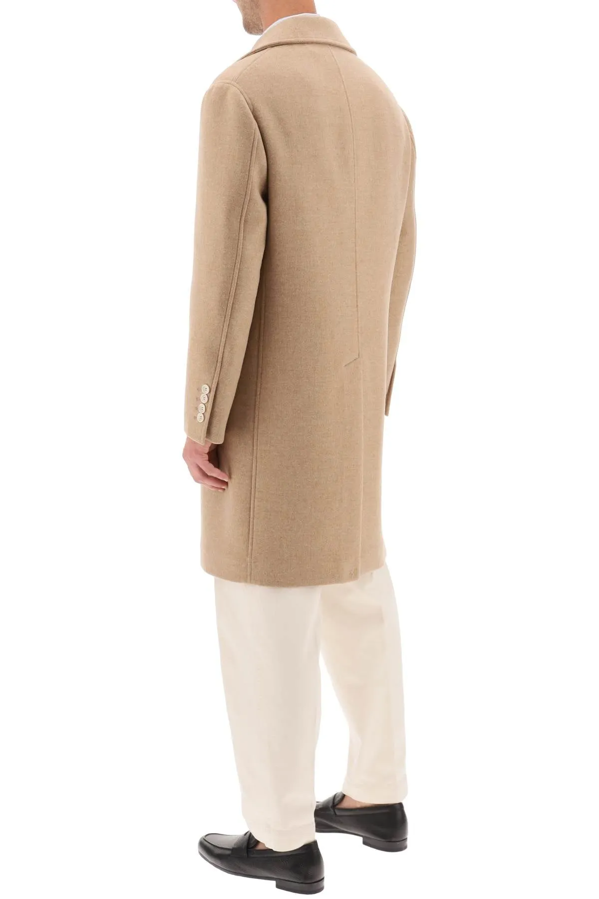 Brunello cucinelli double-breasted coat in wool and cashmere