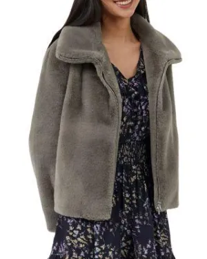 Buona Faux Fur Zip Jacket