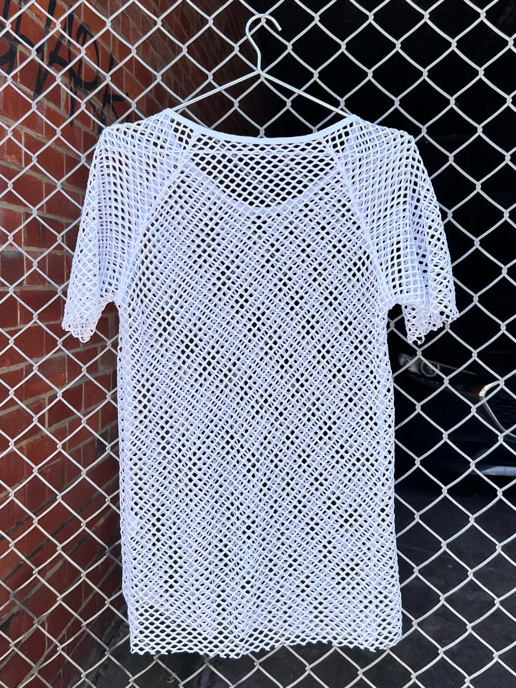 CAPTURE MESH TEE - WHITE