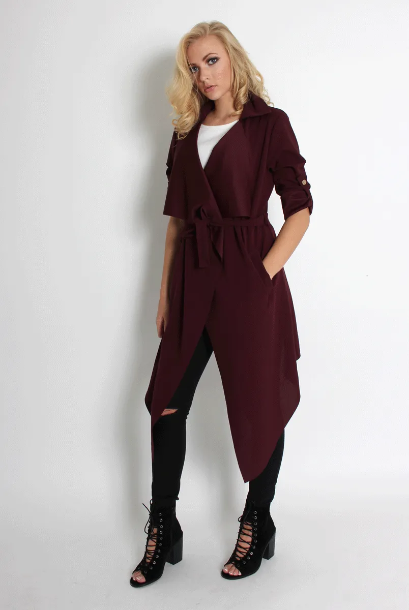 Caroline Wine Waterfall Jacket