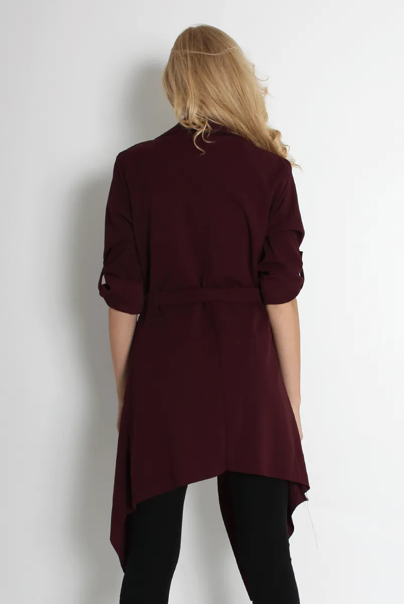 Caroline Wine Waterfall Jacket