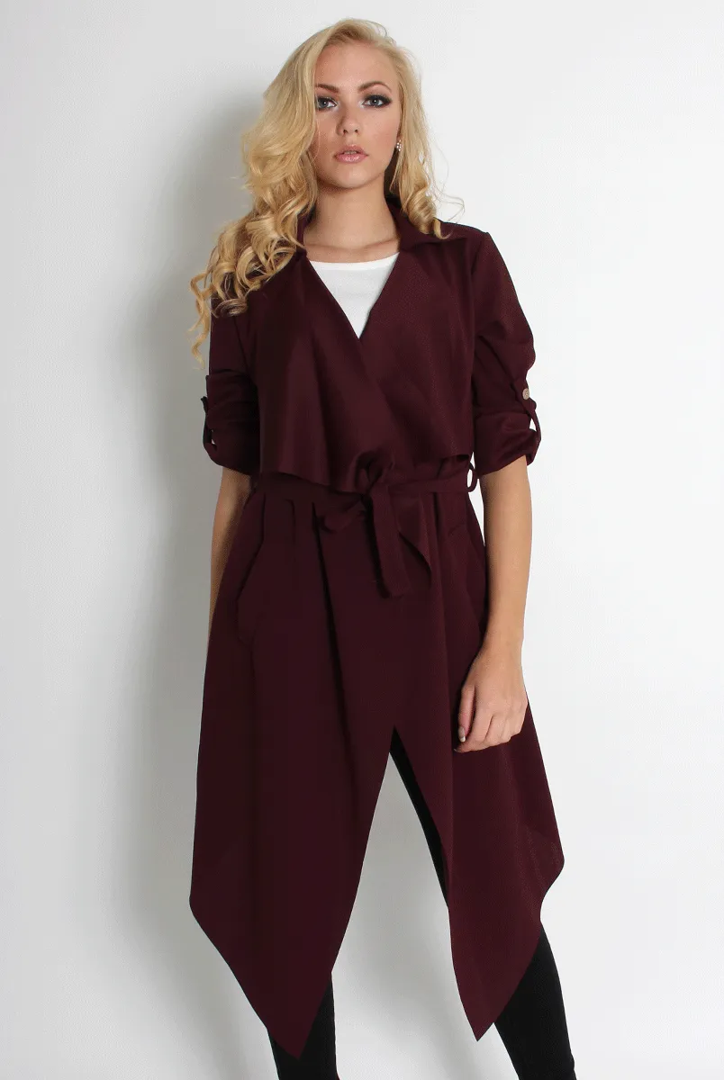 Caroline Wine Waterfall Jacket