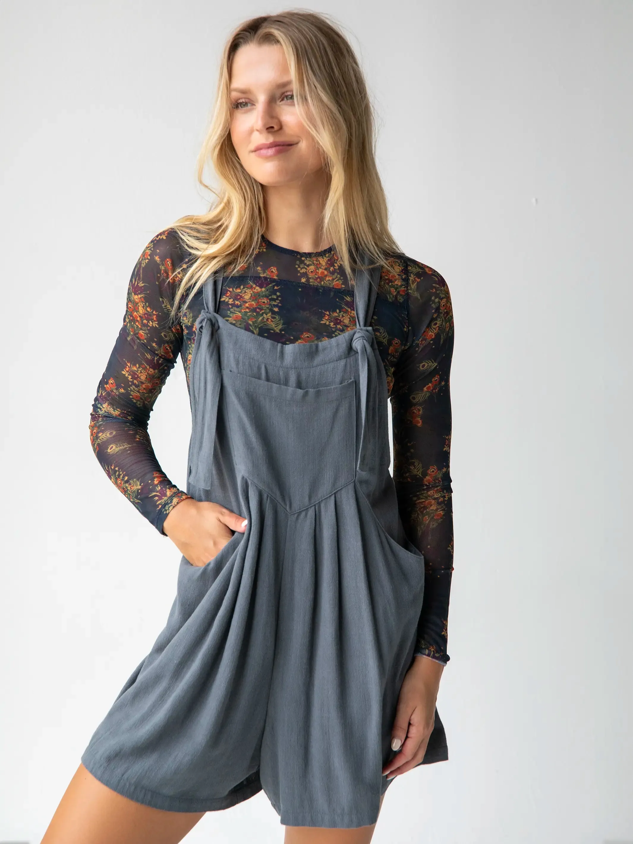 Carrington Romper - Charcoal