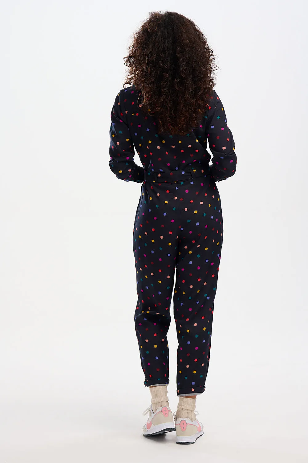 Charlie Jumpsuit - Black, Winter Starburst