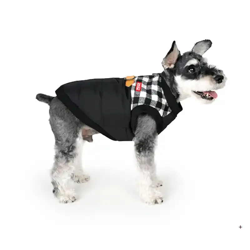 Check Padded Harness Dog Jacket