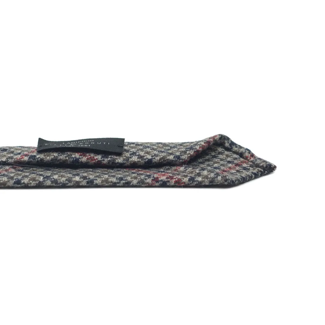 Classic gunclub check wool & cashmere tie, hand-rolled