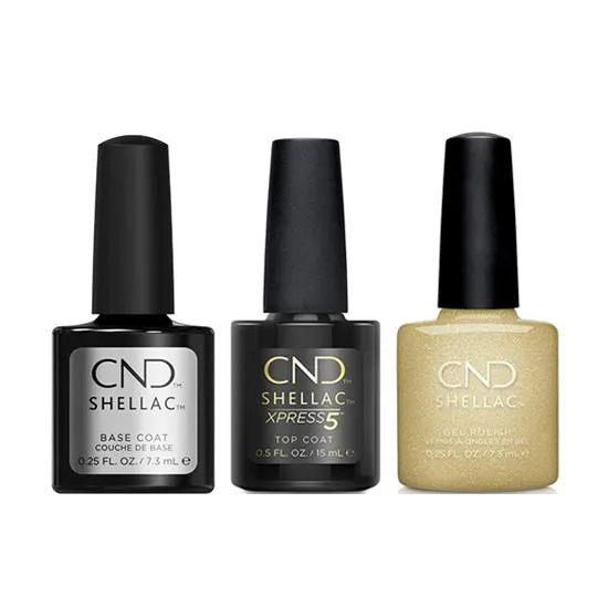 CND - Shellac Xpress5 Combo - Base, Top & Glitter Sneakers