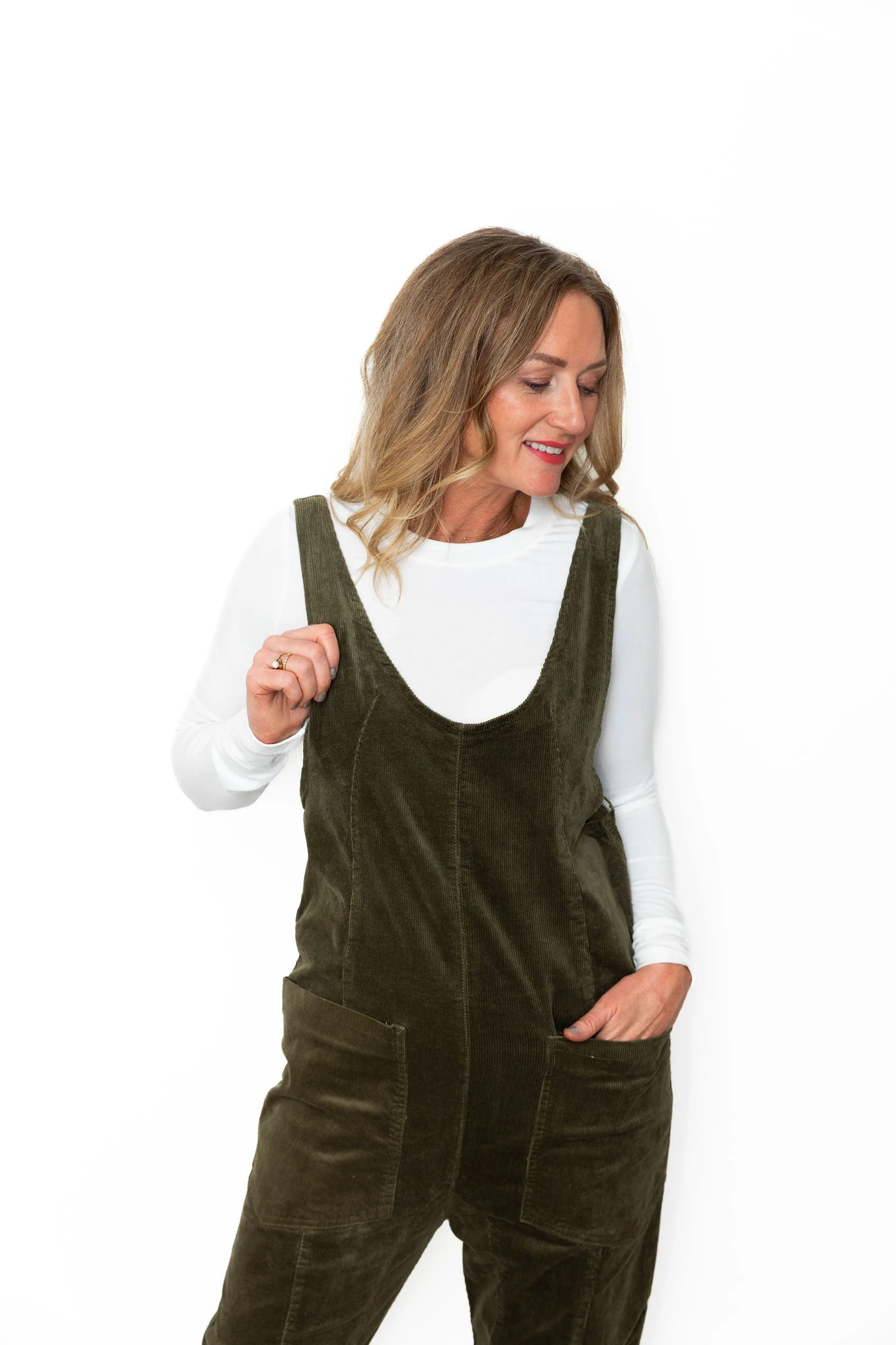 Corduroy Jumpsuit - Olive