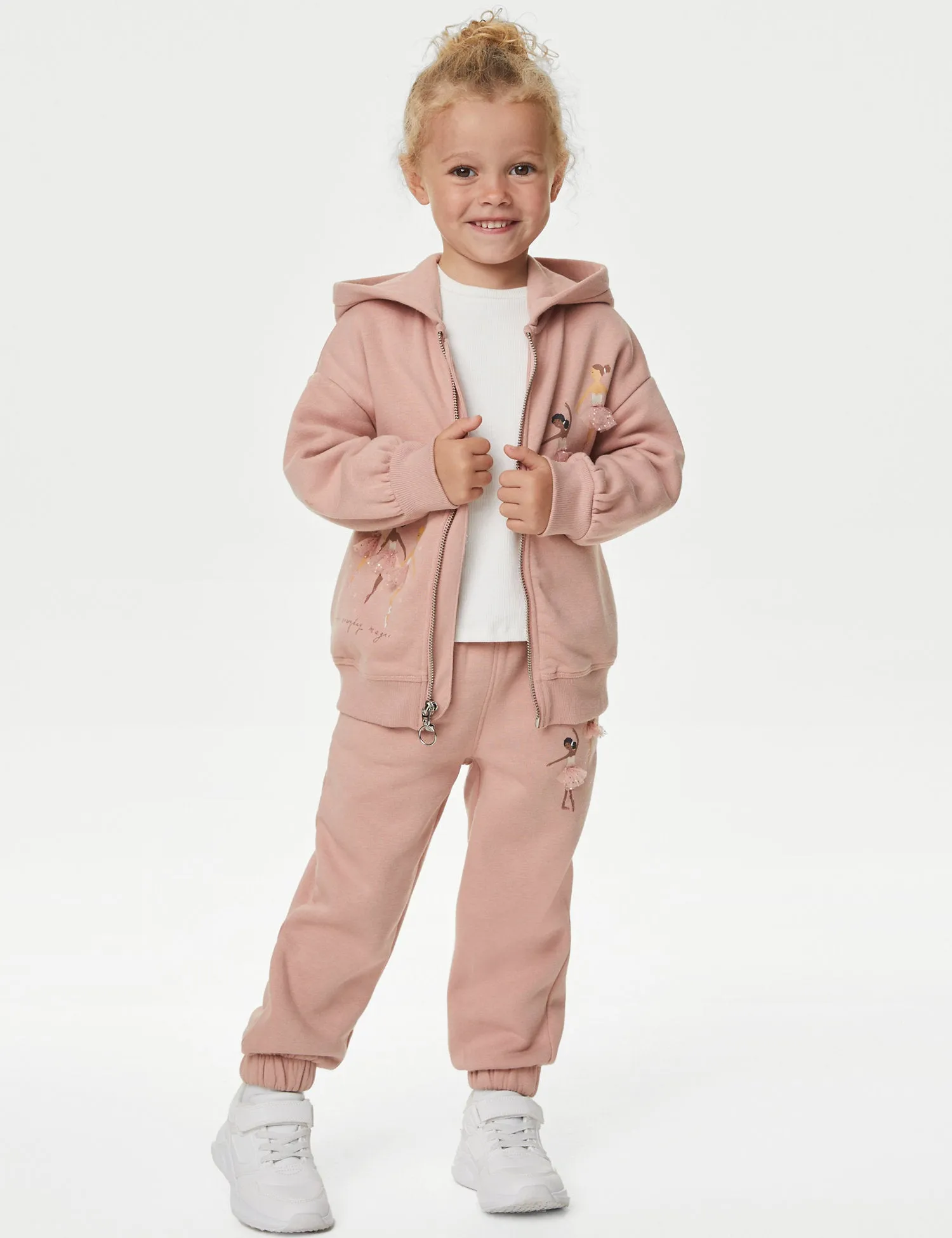 Cotton Rich Ballerina Zip Hoodie