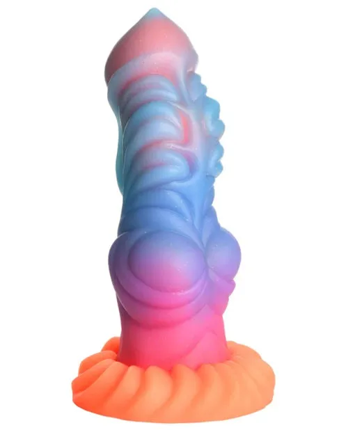 Creature Cocks - Alien Invader Glow in the Dark Silicone Dildo - 8in