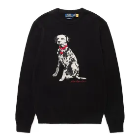 DALMATIAN INTARSIA-KNIT CASHMERE SWEATER