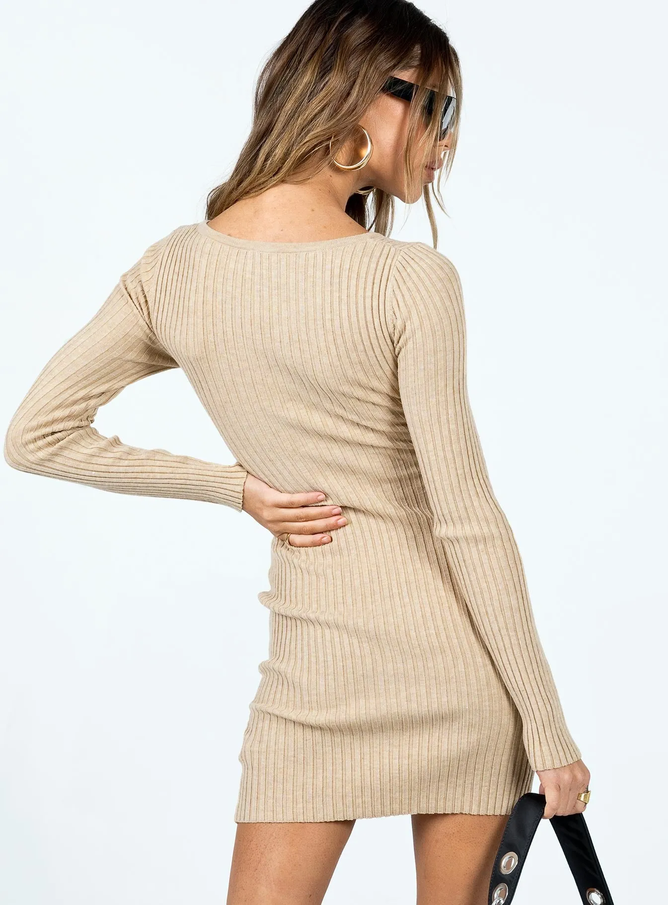 Dano Knit Mini Dress Tan