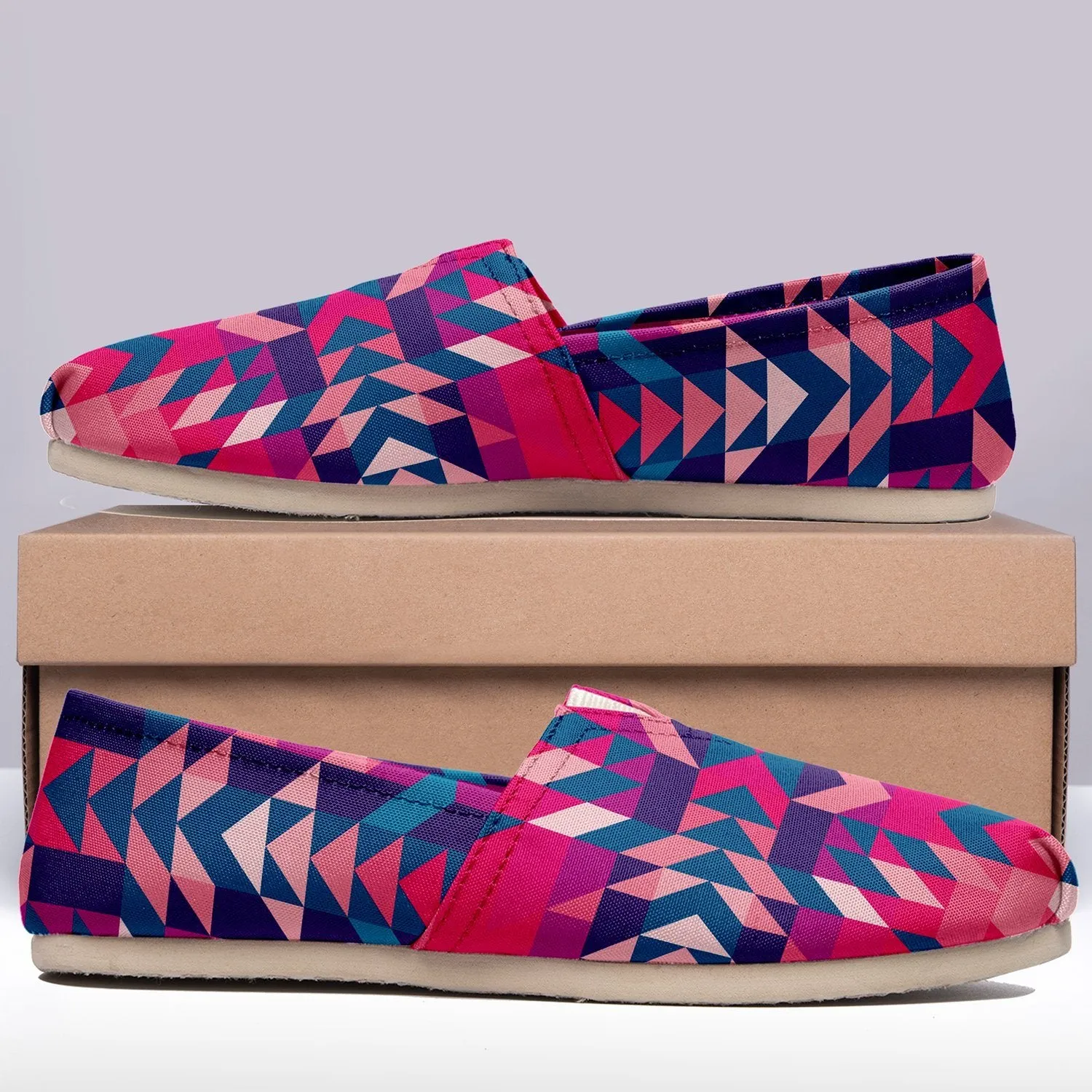 Desert Geo Blue Slip On