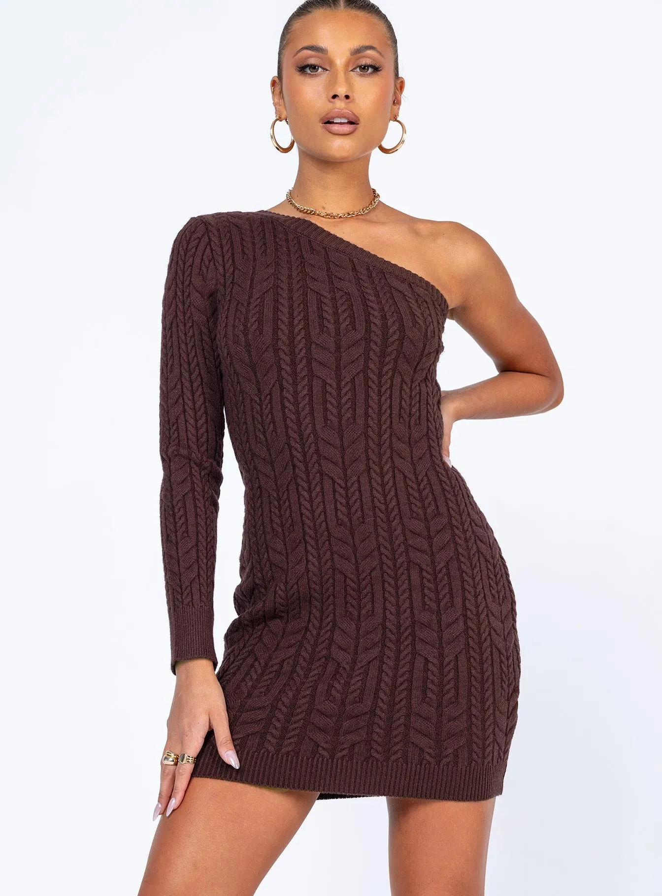 Dominika Mini Dress Brown