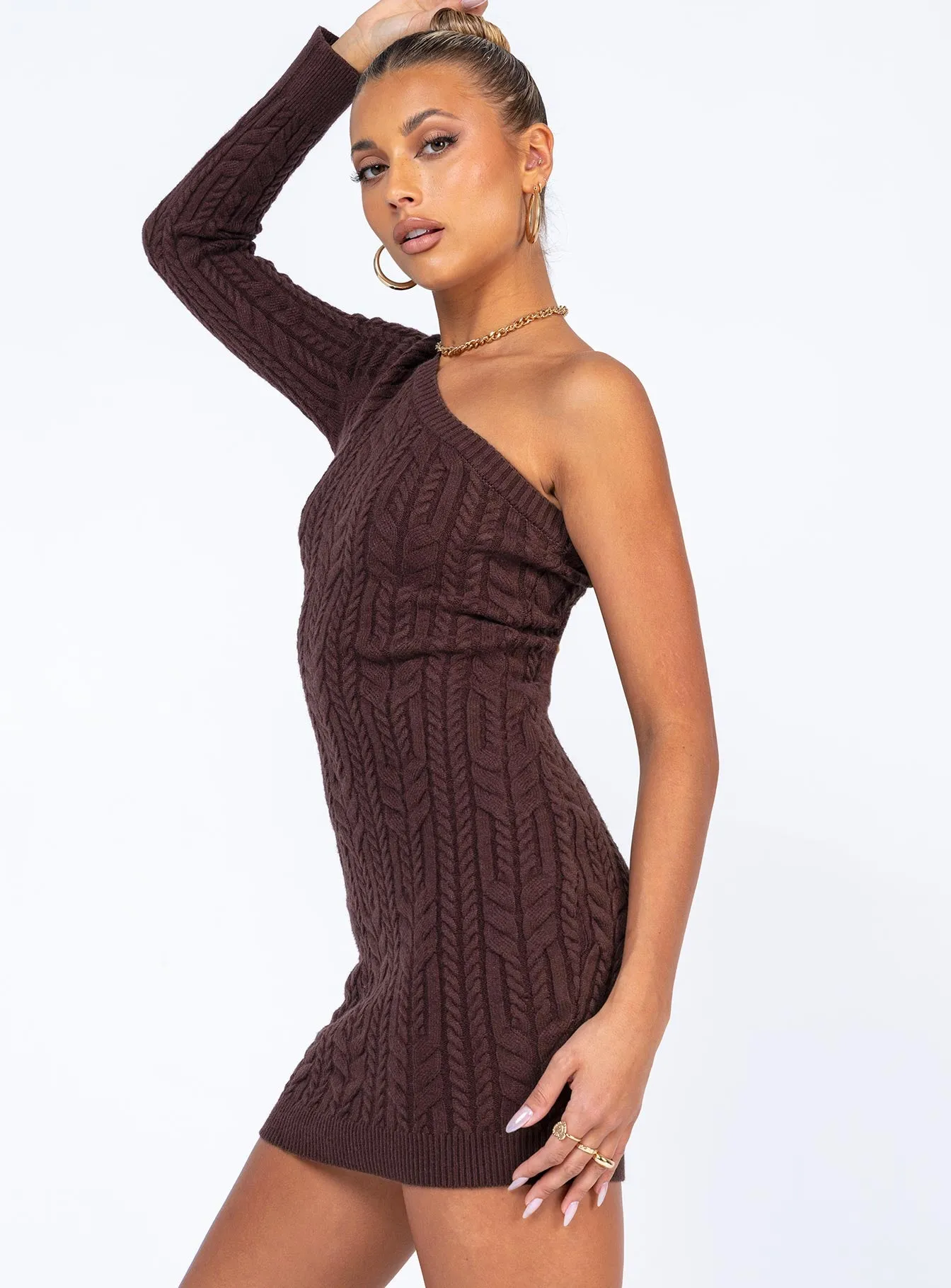 Dominika Mini Dress Brown