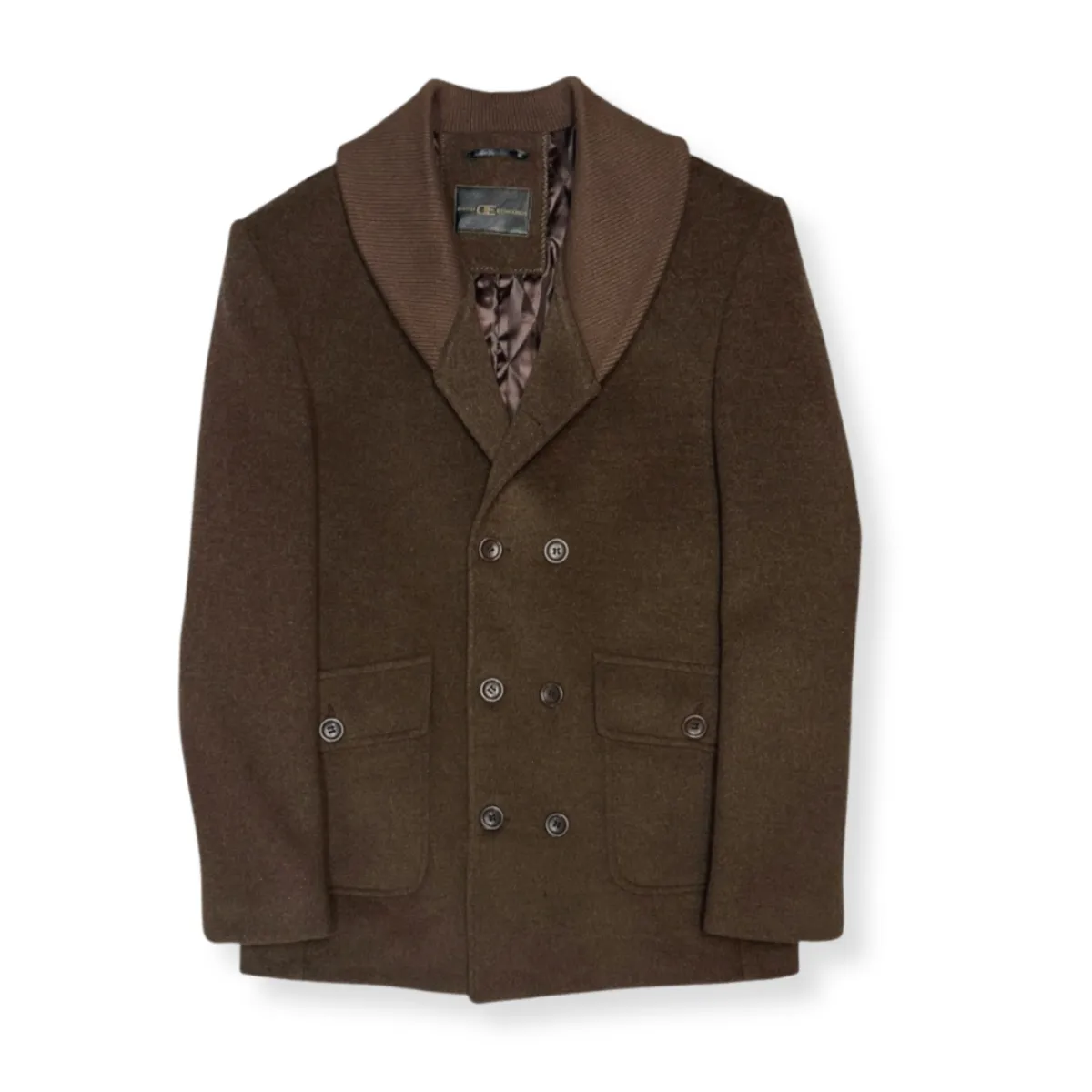 Donato Insulated Wool Blend Shawl Coat