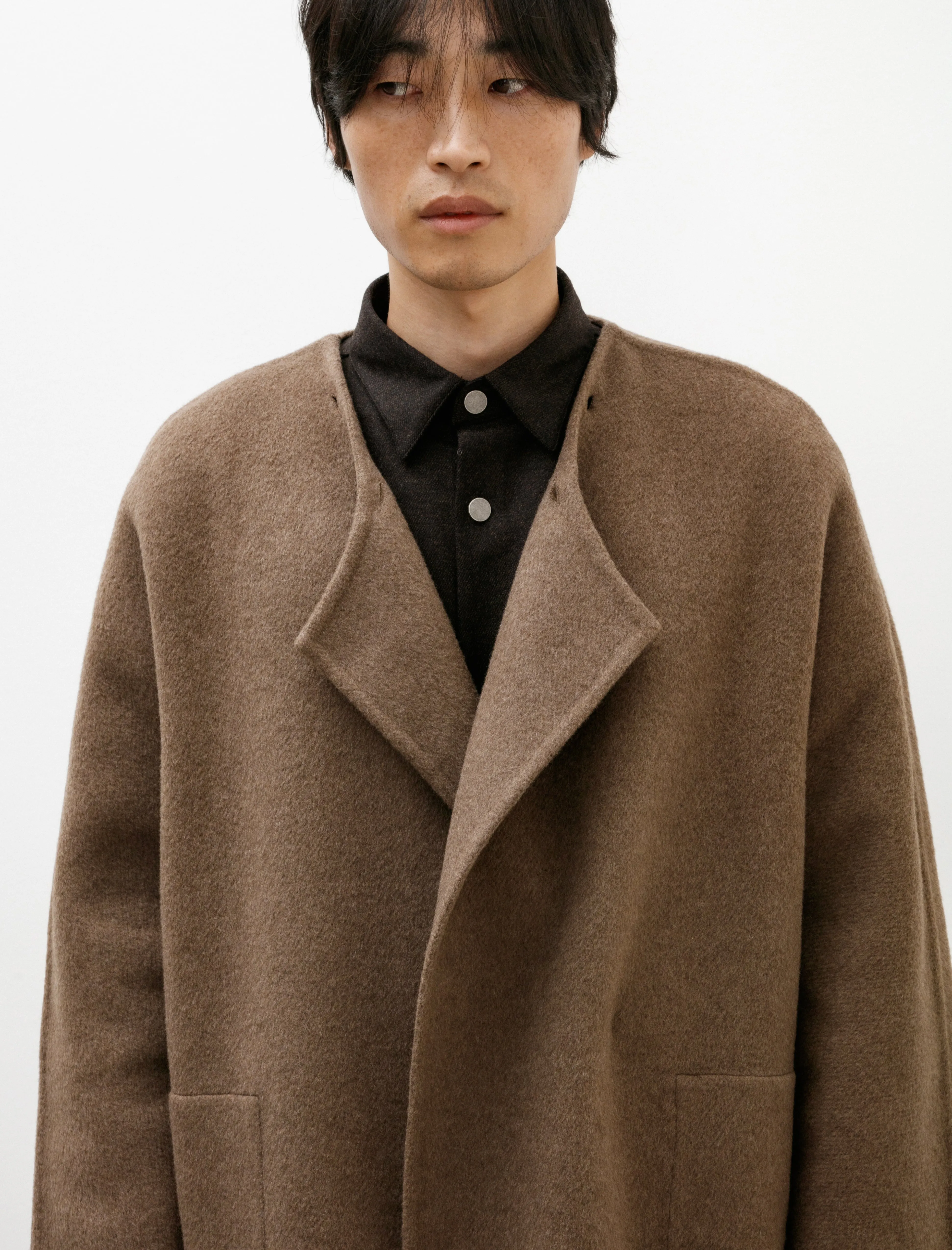 Double Face Yak Coat Brown