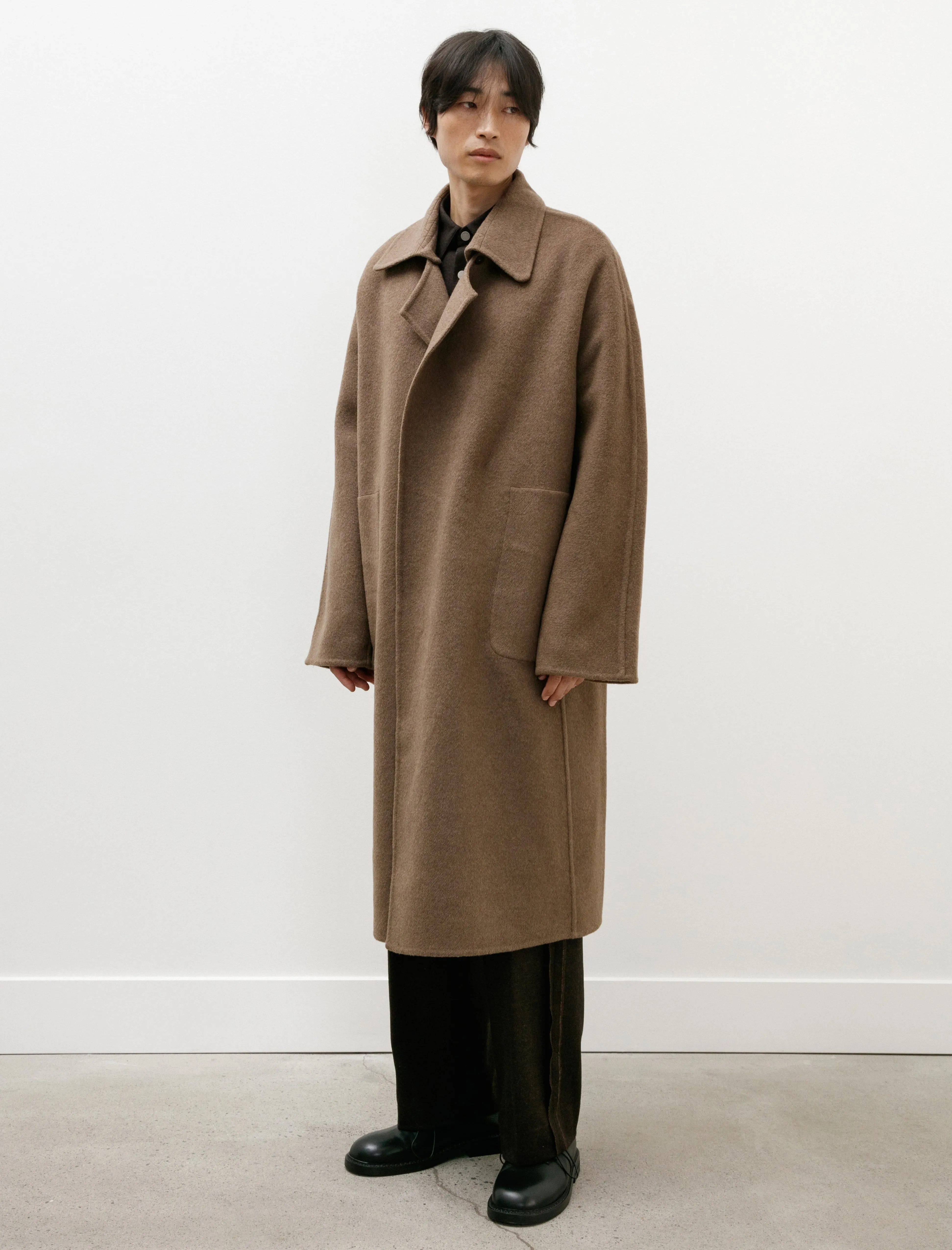 Double Face Yak Coat Brown