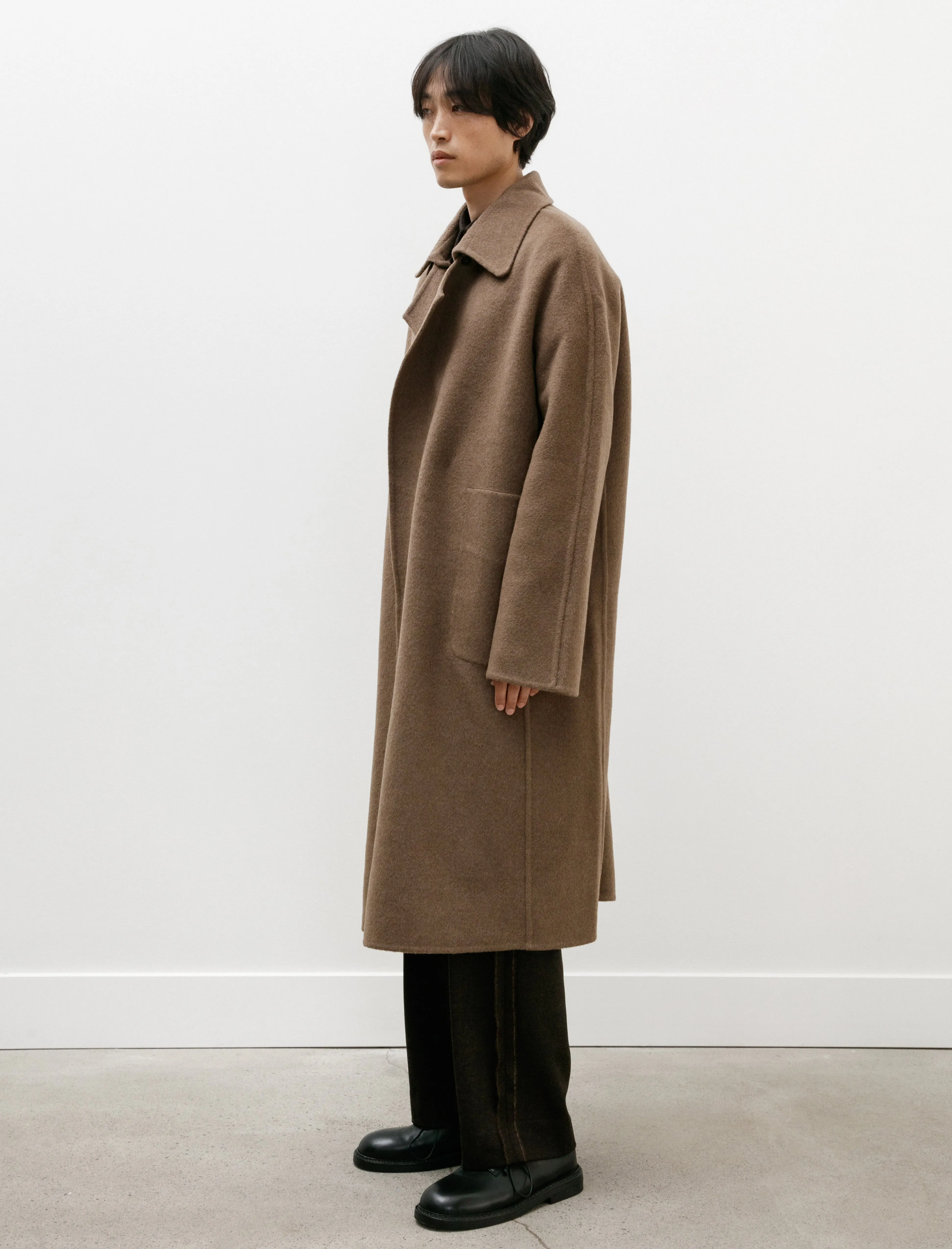 Double Face Yak Coat Brown