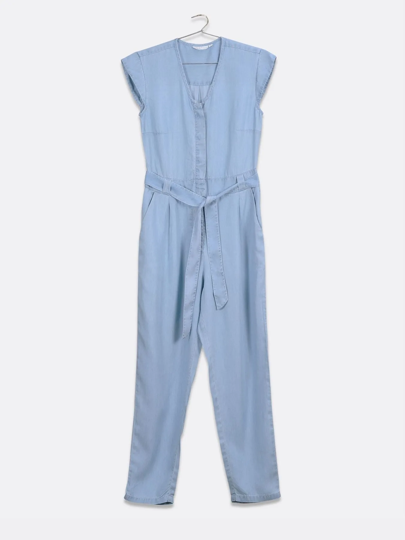 Evening Chai Jumpsuit, Ocean Blue