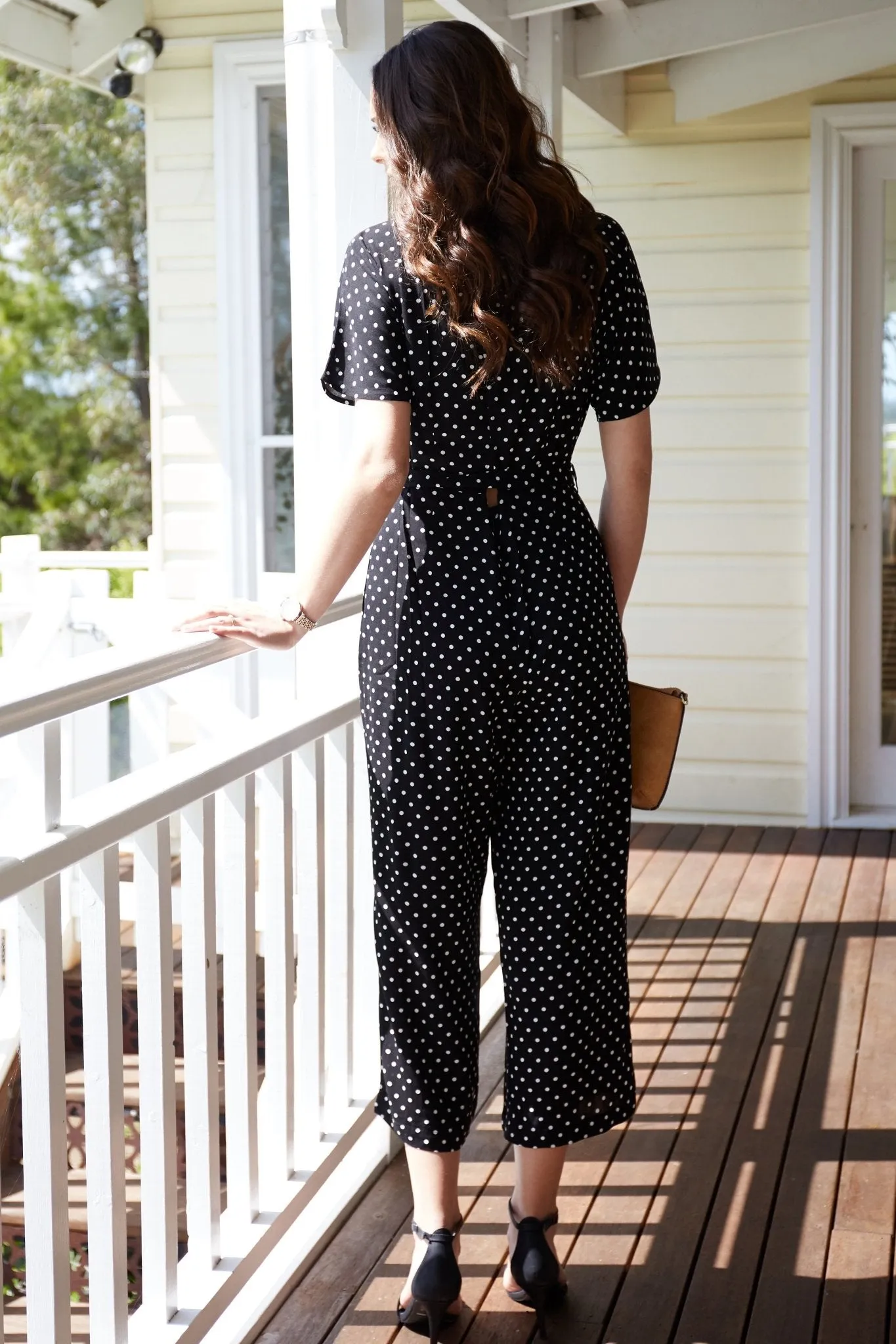 Fate   Becker Paris Nights Jumpsuit in Black / White Dots