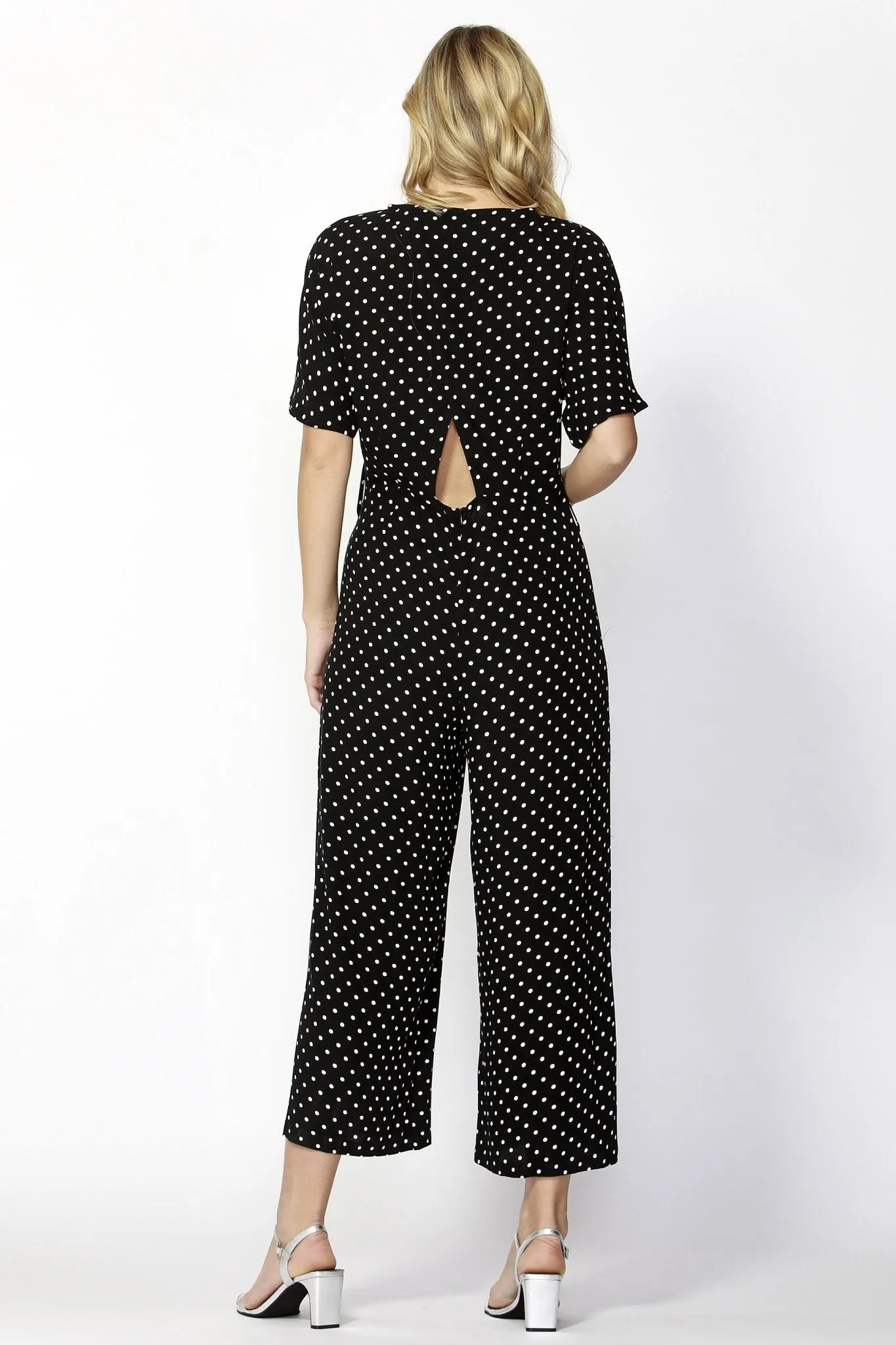 Fate   Becker Paris Nights Jumpsuit in Black / White Dots