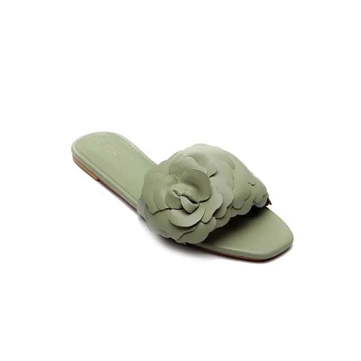 Faux Flower Slip On Sandal MY 222