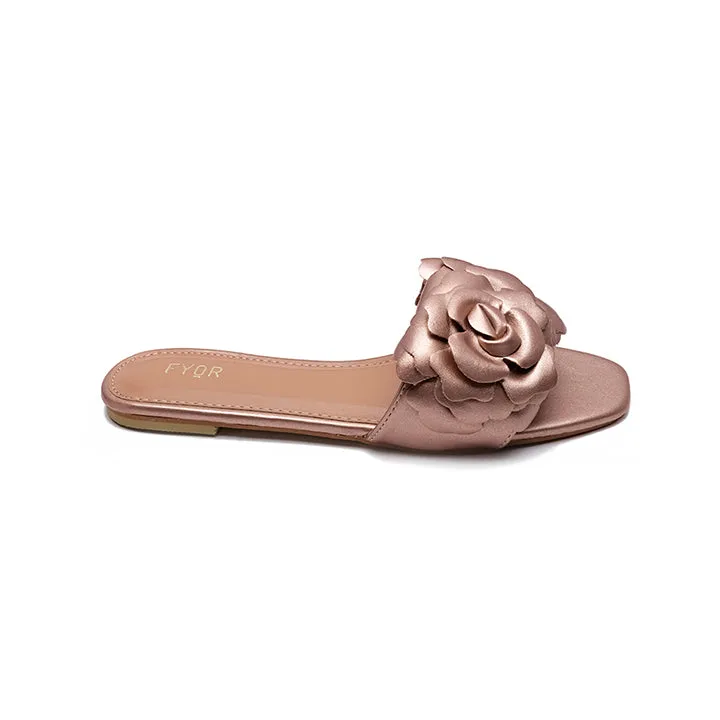 Faux Flower Slip On Sandal MY 222