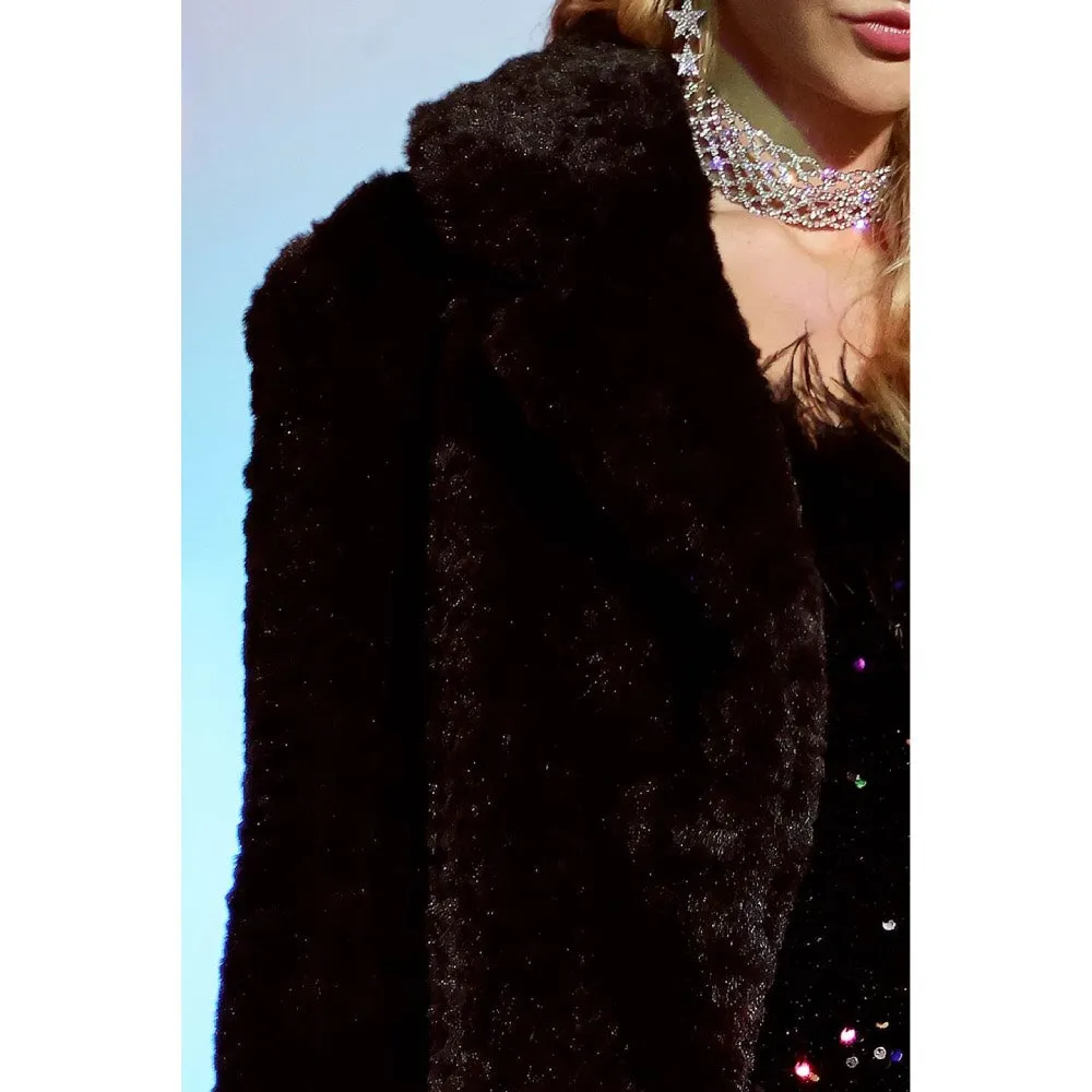 Faux Fur Collar Jacket