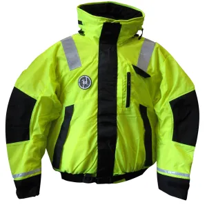 First Watch AB-1100 Flotation Bomber Jacket - Hi-Vis Yellow/Black - Small [AB-1100-HV-S]