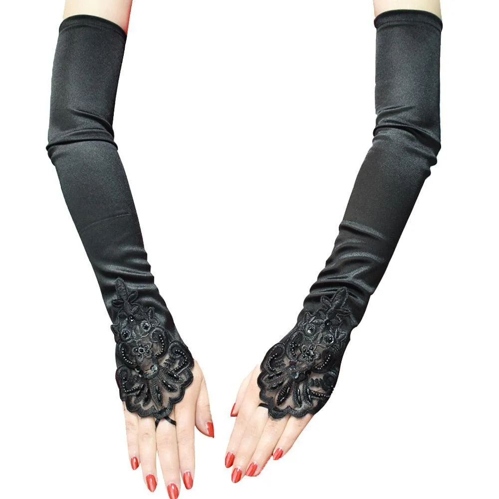 Floral Finger Loop Gloves