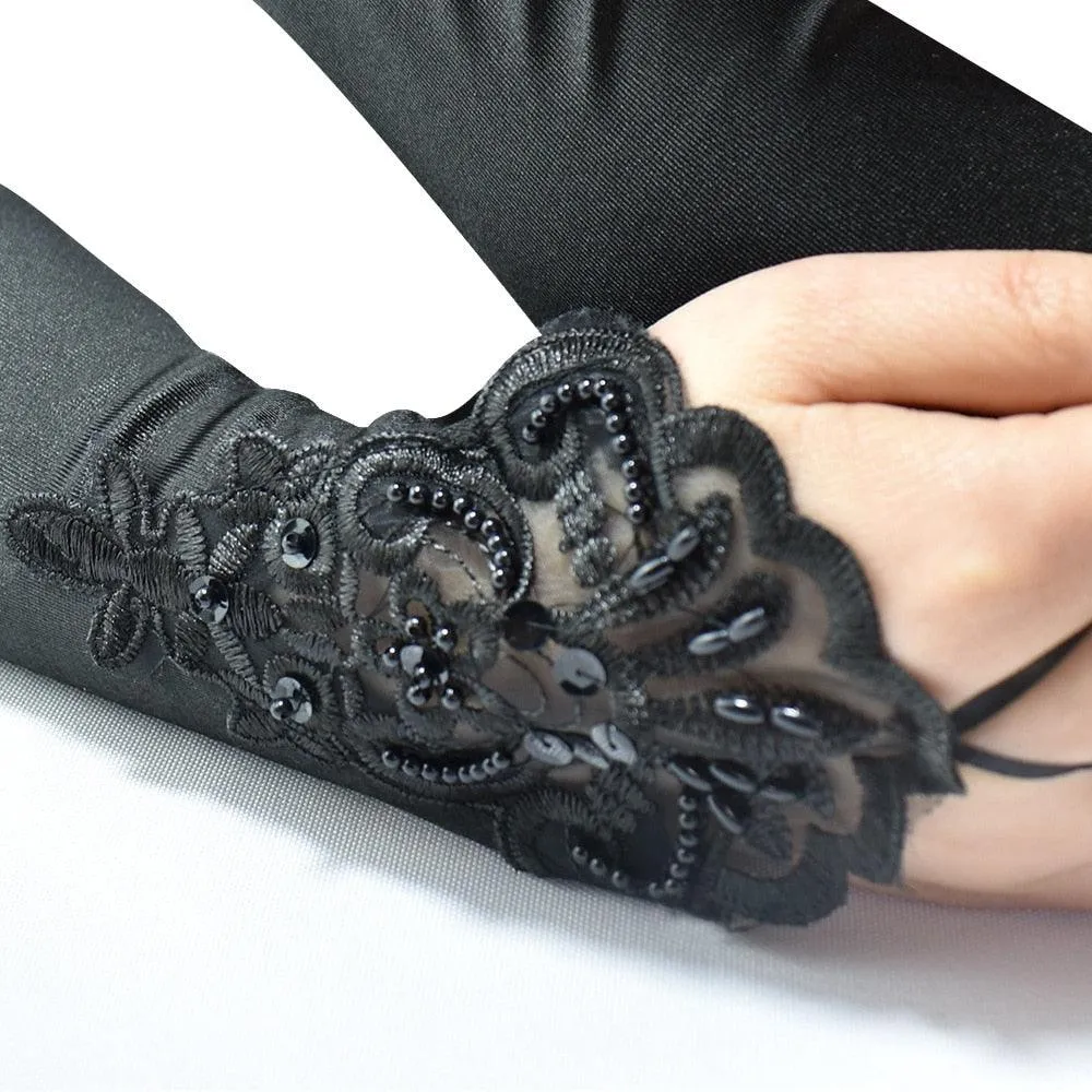 Floral Finger Loop Gloves