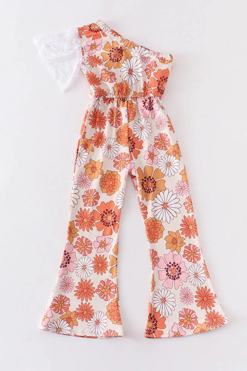 Floral One Shoulder Jumpsuit