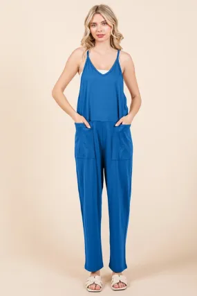 Full Size Sleeveless Jumpsuit with Pockets