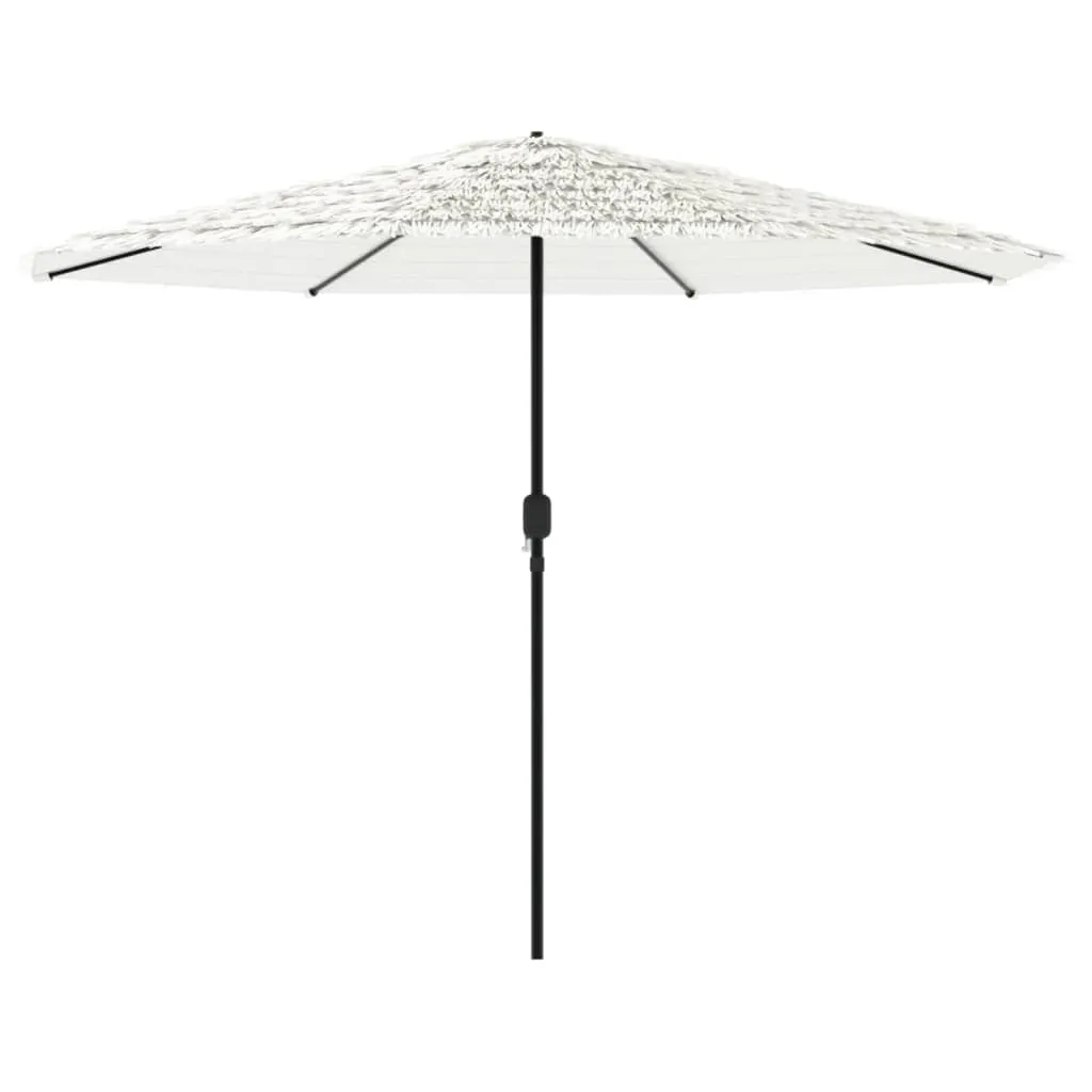 Garden Parasol with Steel Pole White 388x388x248 cm