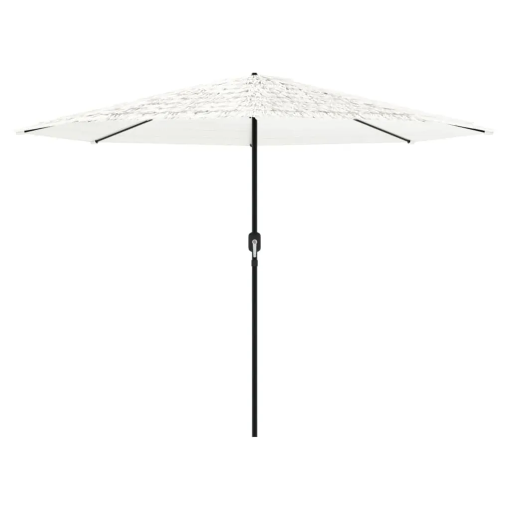 Garden Parasol with Steel Pole White 388x388x248 cm