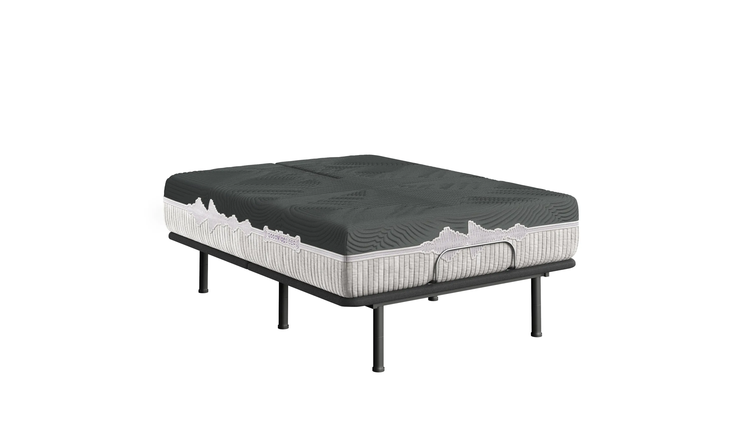 GoodVibeSleep Calm Mattress and Adjustable Base Comfort Ensemble, King Size