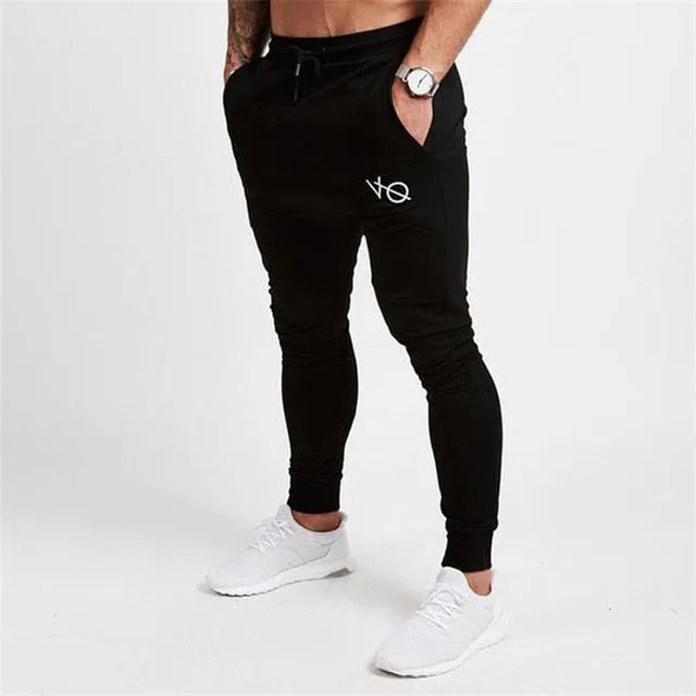 Gray Jogging Pants Striped Running Pants Men Sport Pencil Pants Men Cotton Soft Bodybuilding Joggers Gym Trousers Running Tights