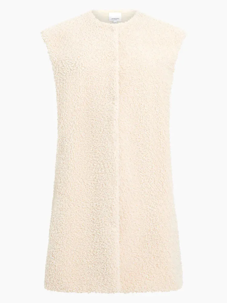 Great Plains Winter Fluffy Long Gilet Cream