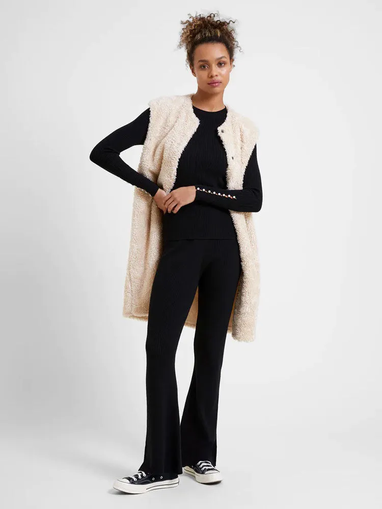 Great Plains Winter Fluffy Long Gilet Cream