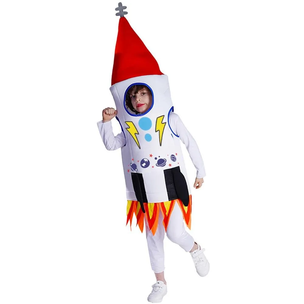 Halloween Boy's Costumes Rocket Stage Performance Jumpsuit Cosplay Costume