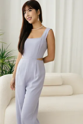 Heartstrings Cut Out Jumpsuit (Periwinkle)