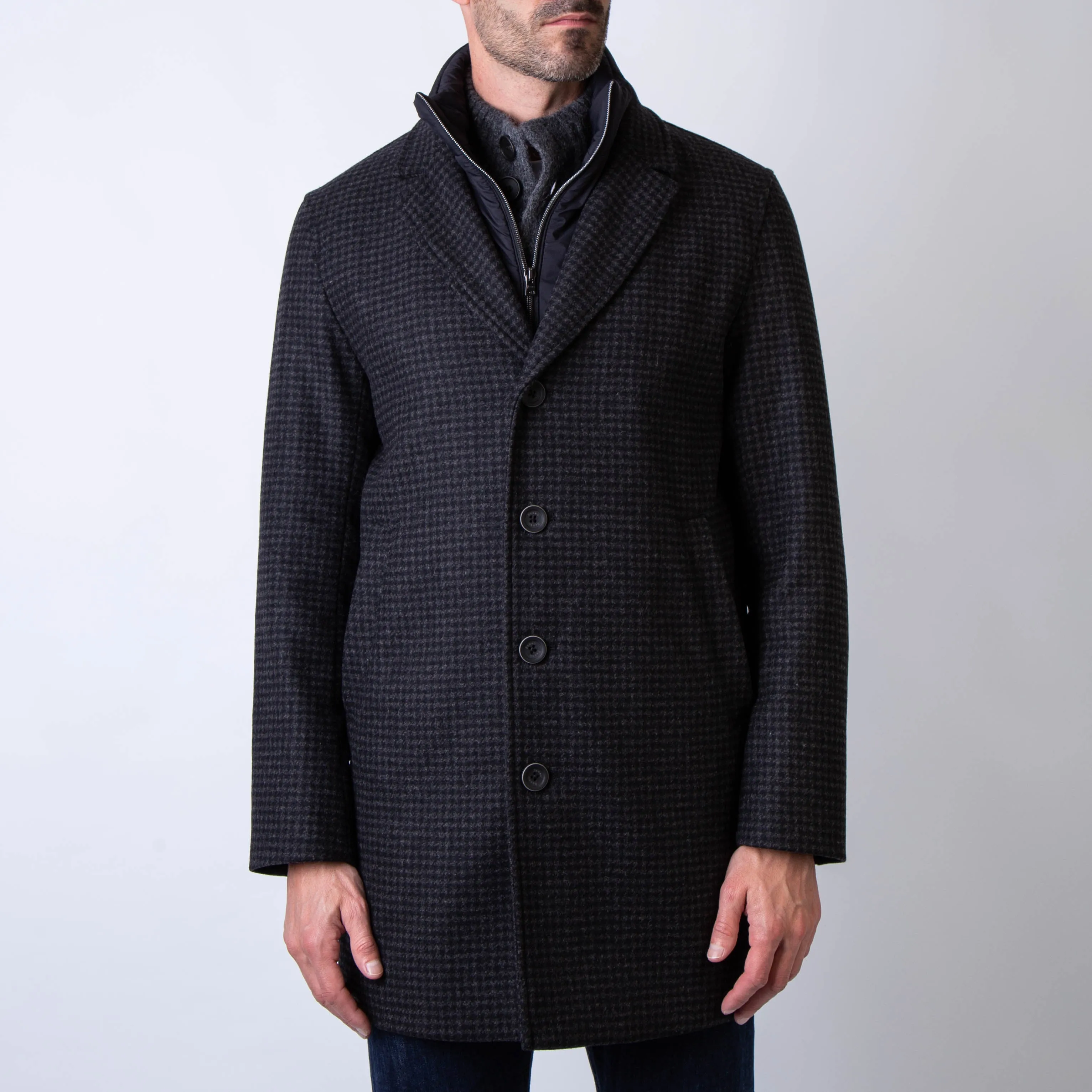 HERNO COAT CA000200U-33436R 9394 BLACK/GREY