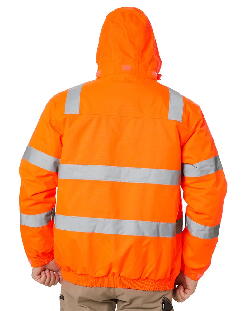 Hi Vis Taped Wet Weather Bomber Jacket - Orange